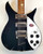 Rickenbacker 350V63 Jet Glo Liverpool, 3 Pickup, Semi-Hollow, White Pickguard, 21 Fret, Full Size Neck, Black (350V63 JG) Rickenbacker 350V63 Jet Glo Liverpool, 3 Pickup, Semi-Hollow, White Pickguard, 21 Fret, Full Size Neck, Black (350V63 JG)