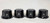 Rickenbacker 03573 Vintage Black Bass Knobs Set of 4 for 4001C Series, will fit any Rickenbacker bass