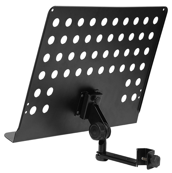 Stagg MUS-ARM 2 Large Perforated Music Stand Plate With Attachable Holder Arm