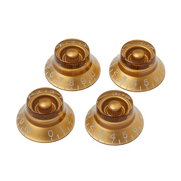 Gibson Top Hat Guitar Knobs, Vintage Gold  Pack of 4