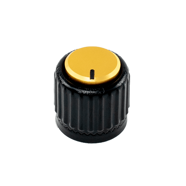 D'Addario LokNob Large Knob for Amplifiers, Effects Pedals, Instruments, Live/studio Gear, Black/Gold