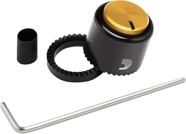D'Addario LokNob Pro Large Knob for Amplifiers, Effects Pedals, Instruments, Live/studio Gear, Black/Gold