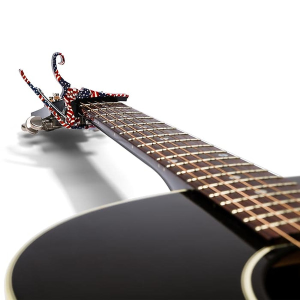 KG6F Quick-Change Acoustic Guitar Freedom Capo, Red/White/Blue (KG6F)