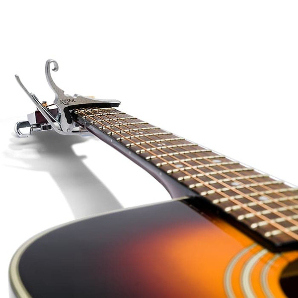 Kyser KG6S Quick-Change Acoustic Guitar Capo, Silver