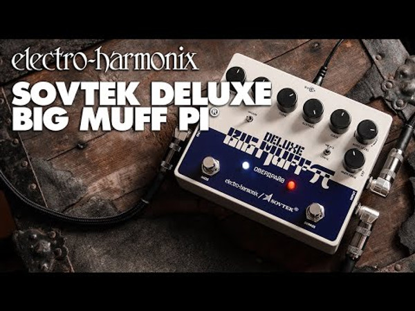 Electro Harmonix Deluxe Sovtek Big Muff Pi Fuzz Pedal with Mid-Shift Guitar Effect Pedal