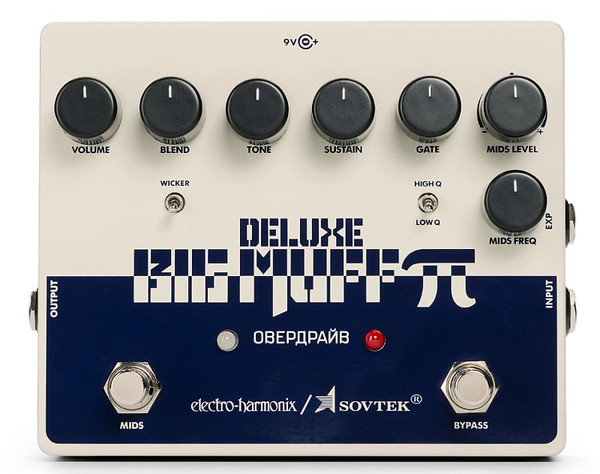 Electro Harmonix Deluxe Sovtek Big Muff Pi Fuzz Pedal with Mid-Shift Guitar Effect Pedal