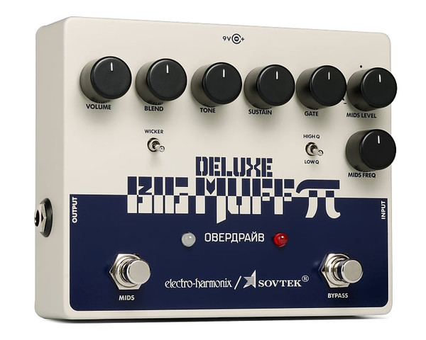 Electro Harmonix Deluxe Sovtek Big Muff Pi Fuzz Pedal with Mid-Shift Guitar Effect Pedal