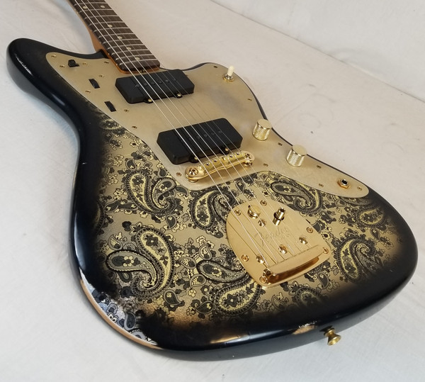 Fender Custom Shop Limited Edition Jazzmaster Relic, Black Paisley, AAA Rosewood FB, HSC 2023