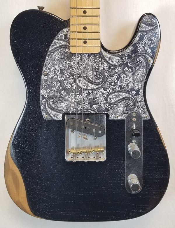 Fender Brad Paisley Esquire Electric Guitar, Maple Fingerboard, Black Sparkle, w/Gig Bag