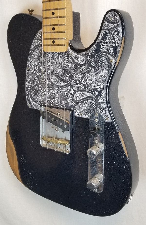 Fender Brad Paisley Esquire Electric Guitar, Maple Fingerboard, Black Sparkle, w/Gig Bag