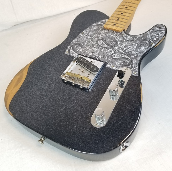 Fender Brad Paisley Esquire Electric Guitar, Maple Fingerboard, Black Sparkle, w/Gig Bag
