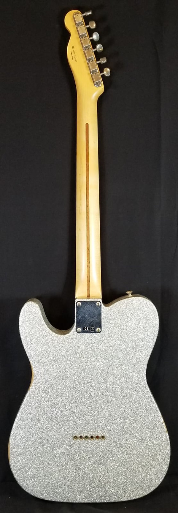 Fender Brad Paisley Road Worn Telecaster, Electric Guitar, Maple Fingerboard, Silver Sparkle