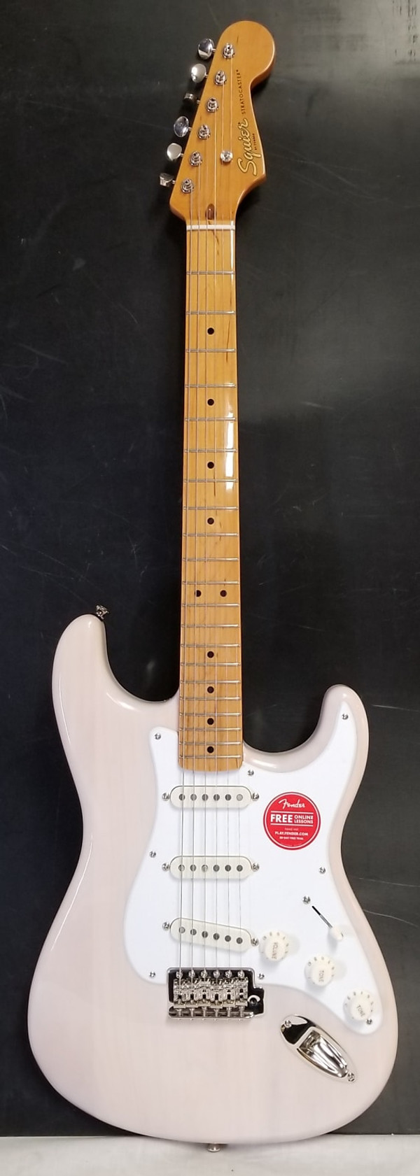 Squier Classic Vibe '50s Stratocaster Electric Guitar, Maple Fingerboard, White Blonde