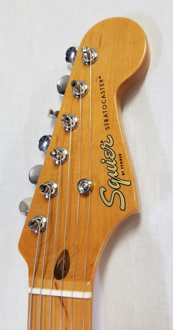 Squier Classic Vibe '50s Stratocaster Electric Guitar, Maple Fingerboard, White Blonde