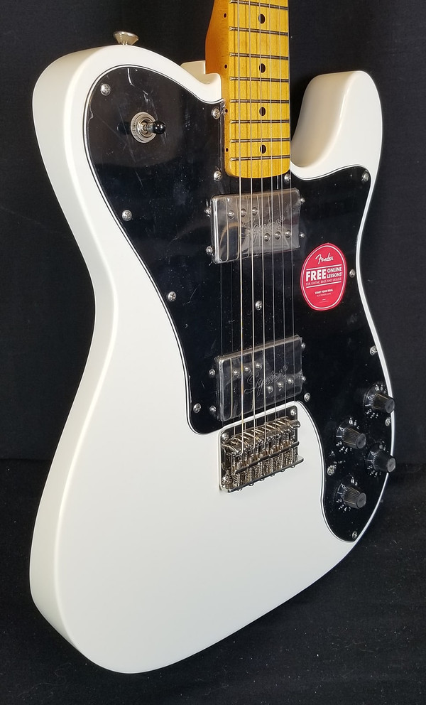 Squier Classic Vibe '70s Telecaster Deluxe HH Electric Guitar, Maple Fingerboard, Olympic White