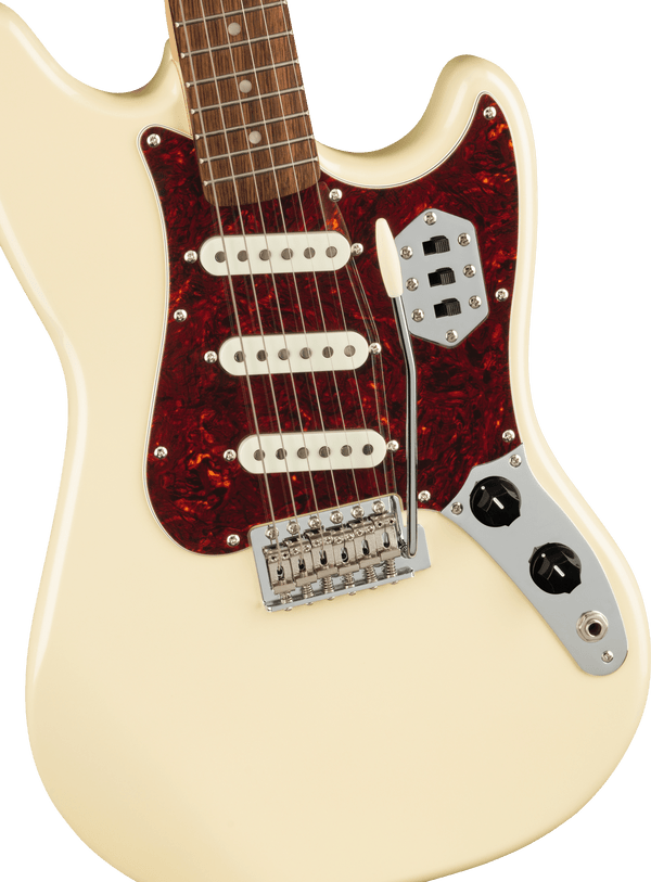 Squier Paranormal Cyclone® Elec. Guitar, Laurel Fingerboard, Tortoiseshell Pickguard, Pearl White