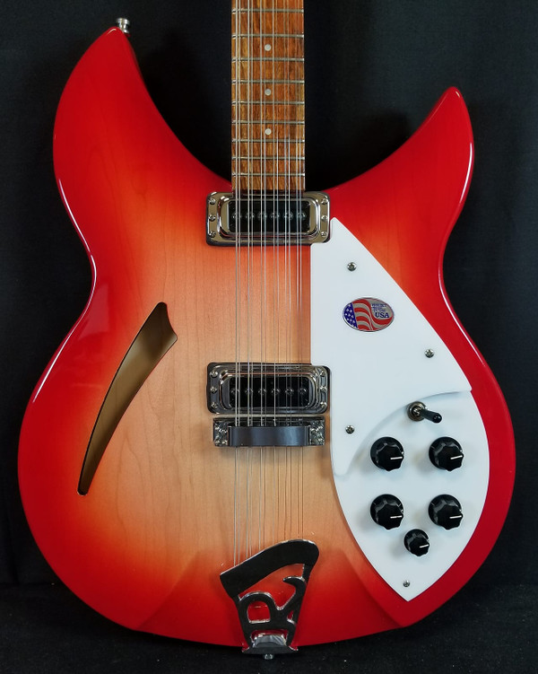 Rickenbacker 12 String Electric Guitar Thin-line Semi-Acoustic, 24 Frets, 2 Pickups, 330 12 Fireglo W/Case