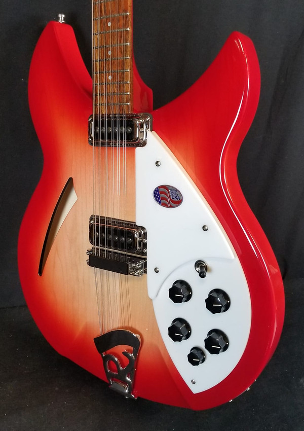 Rickenbacker 12 String Electric Guitar Thin-line Semi-Acoustic, 24 Frets, 2 Pickups, 330 12 Fireglo W/Case