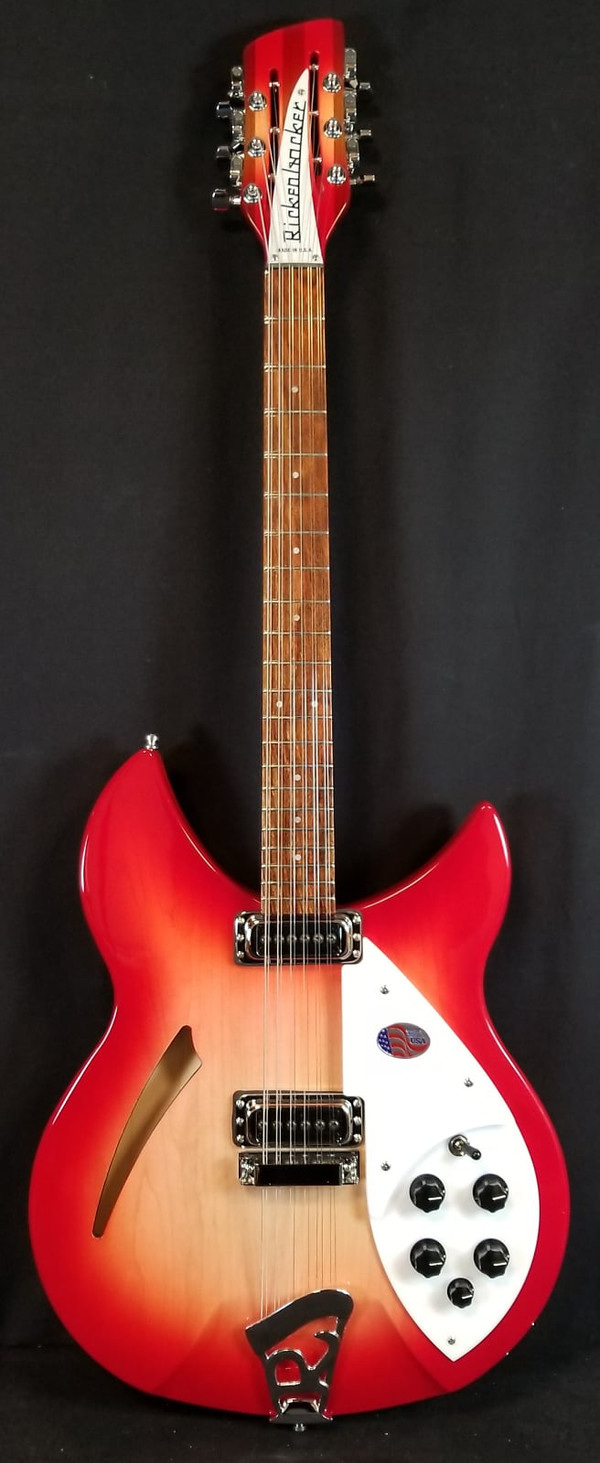 Rickenbacker 12 String Electric Guitar Thin-line Semi-Acoustic, 24 Frets, 2 Pickups, 330 12 Fireglo W/Case