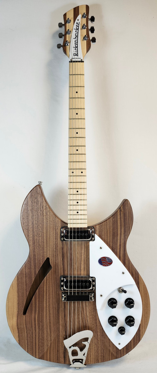 Rickenbacker 330 Electric Guitar, Thin-Line Semi-Acoustic, Walnut, 21 fret, 2 Pickups, Dot inlay, W/Case