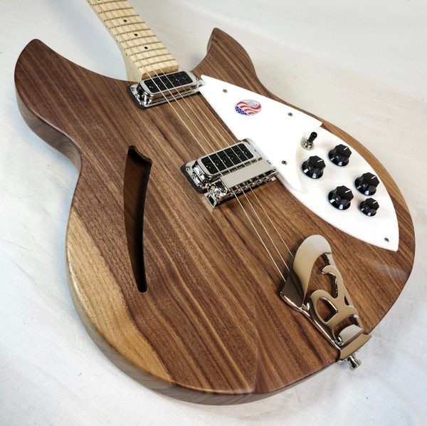 Rickenbacker 330 Electric Guitar, Thin-Line Semi-Acoustic, Walnut, 21 fret, 2 Pickups, Dot inlay, W/Case