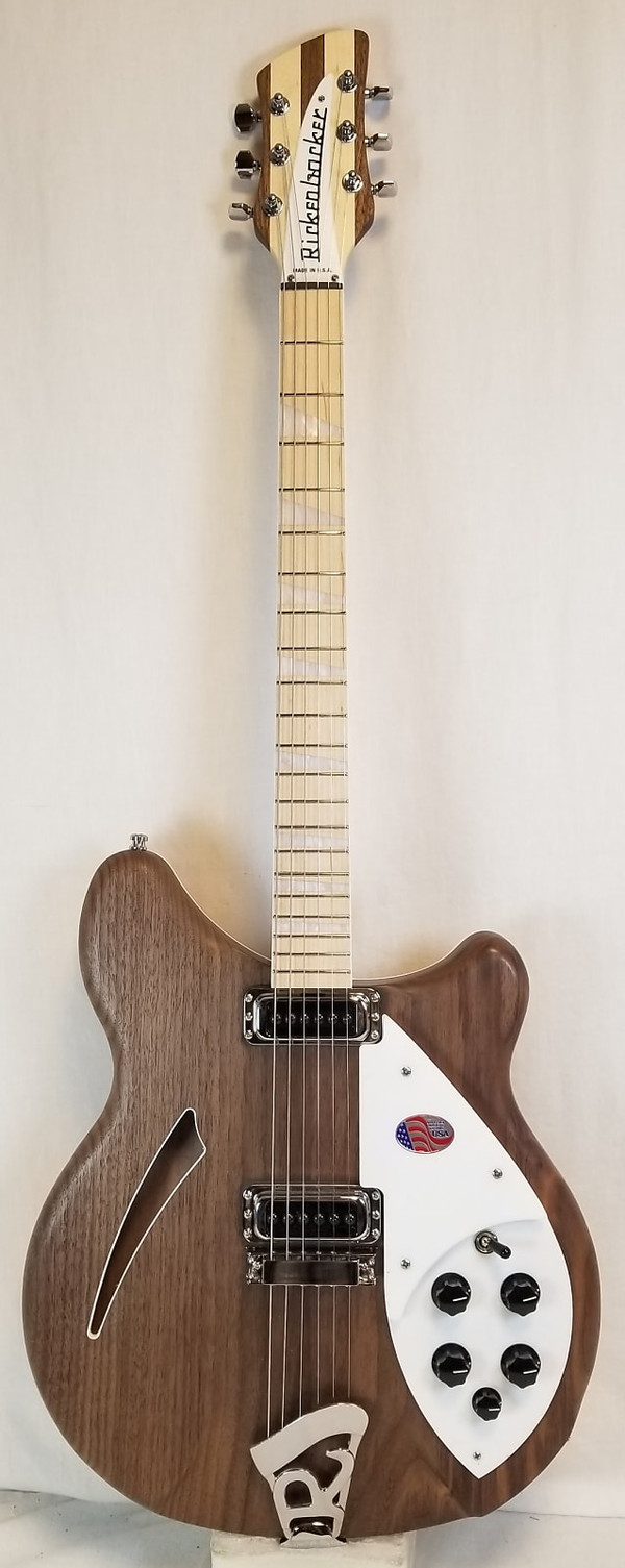 Rickenbacker Deluxe thinline, semi-acoustic Walnut body Electric Guitar, Maple fingerboard, inlaid neck, 360W