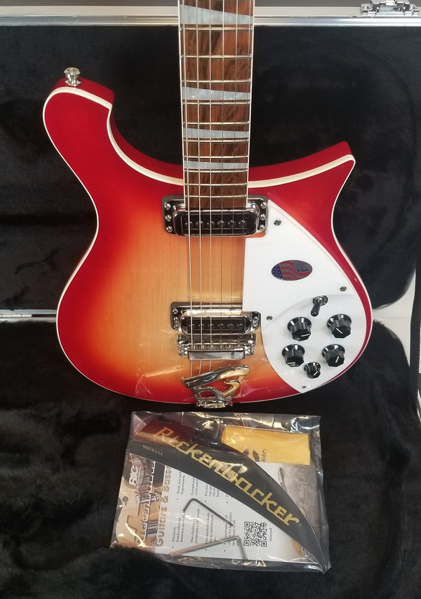 Rickenbacker 620 Fire Glo Deluxe Bound Body & Neck, Inlays, 21 Fret, 2 Pickups, Wired For Stereo