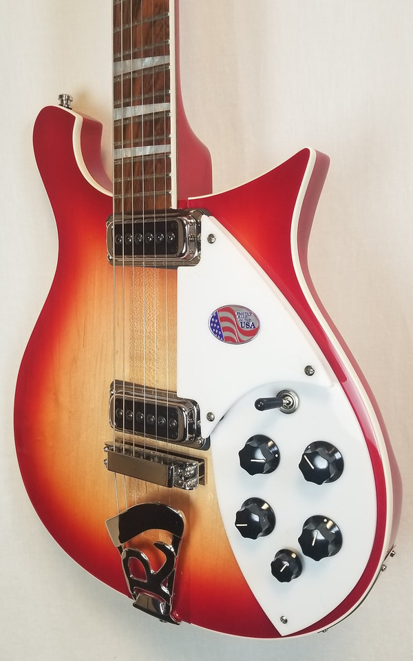 Rickenbacker 620 Fire Glo Deluxe Bound Body & Neck, Inlays, 21 Fret, 2 Pickups, Wired For Stereo