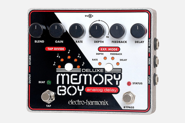 Electro Harmonix Deluxe Memory Boy Analog Delay Pedal, with Power Supply