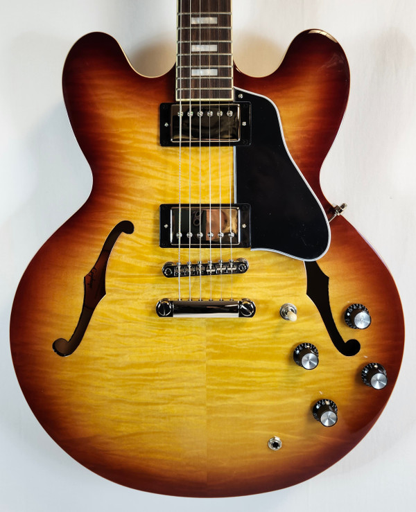 Epiphone ES-335 Figured Top, Raspberry Tea Burst, Inspired by Gibson