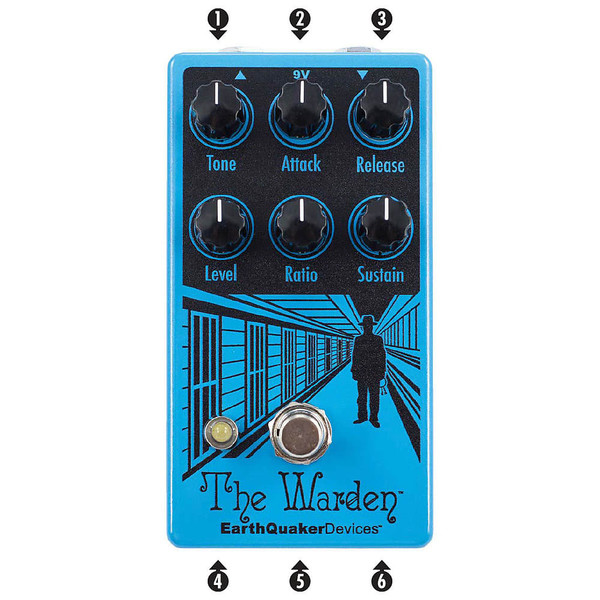 EarthQuaker The Warden v2 Optical Compressor True Bypass Effect Pedal
