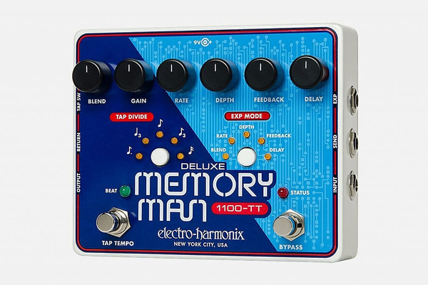 Electro Harmonix Deluxe Memory Man w/Tap Tempo 1100mS Effect Pedal