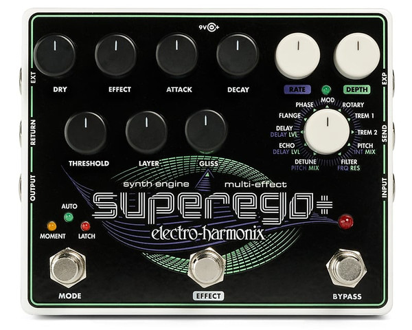 Electro Harmonix Superego Plus Super Synth Engine Guitar Effect Pedal W/Effects & More