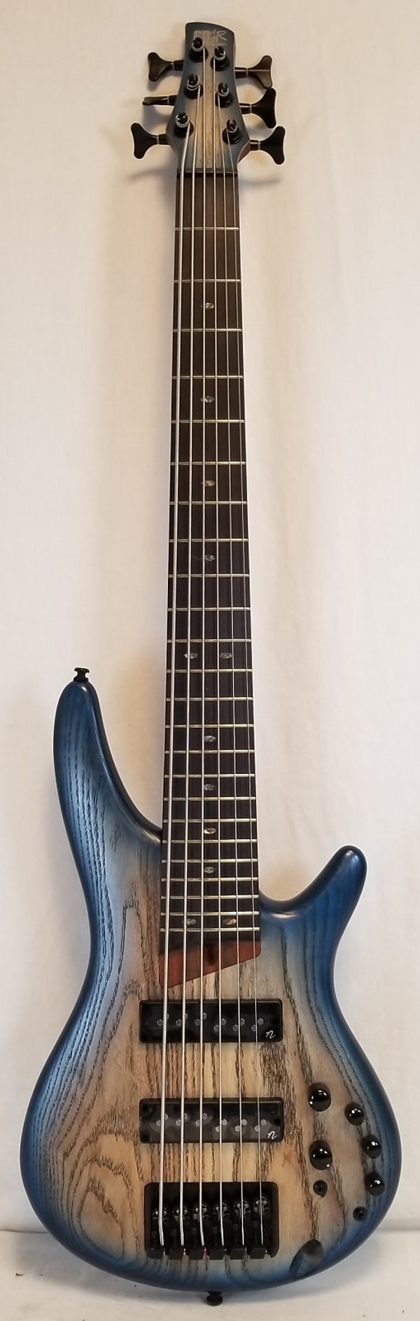 Ibanez SR Standard 6 String Electric Bass Guitar Cosmic Blue Starburst Flat