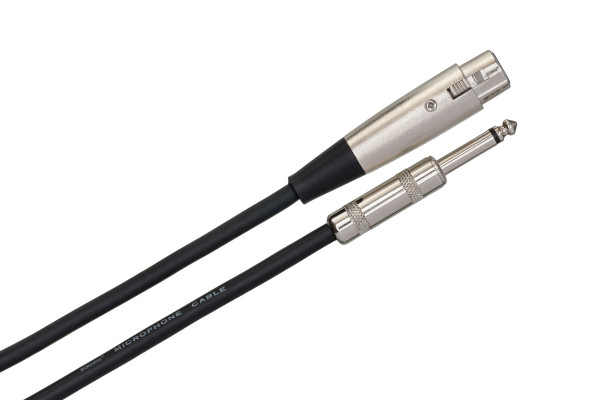 Hosa MCH-105 Hi-z Mic Cable, XLR3F to 1/4 in TS, 5ft