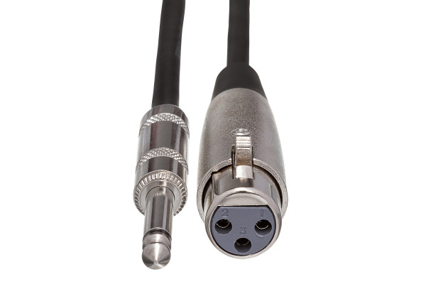 Hosa MCH-125 Hi-z Mic Cable, XLR3F to 1/4 in TS, 25ft