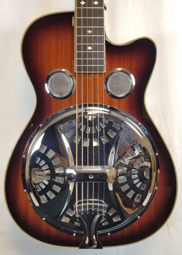 Pre Owned Gold Tone PBR-CA Paul Beard Signature-Series Roundneck Resonator Guitar with Cutaway & Pickup, Case