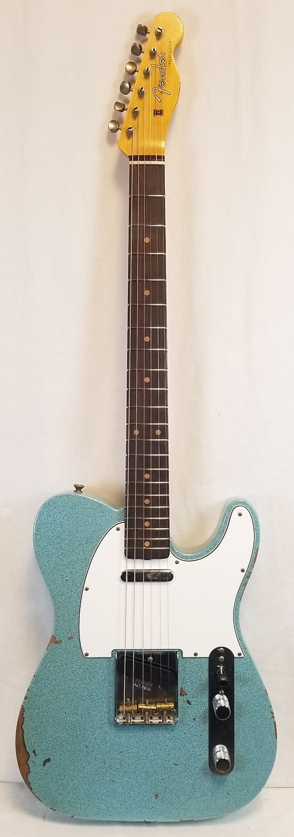 Fender Custom Shop Limited Edition '61 Tele Relic, Twisted Tele Neck/OBG Bridge Pups, AAA Rosewood FB, Aged Daphne Blue Sparkle