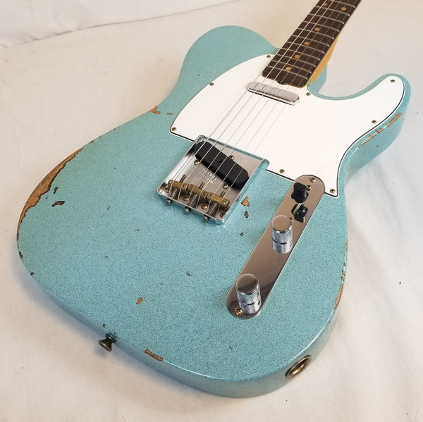 Fender Custom Shop Limited Edition '61 Tele Relic, Twisted Tele Neck/OBG Bridge Pups, AAA Rosewood FB, Aged Daphne Blue Sparkle