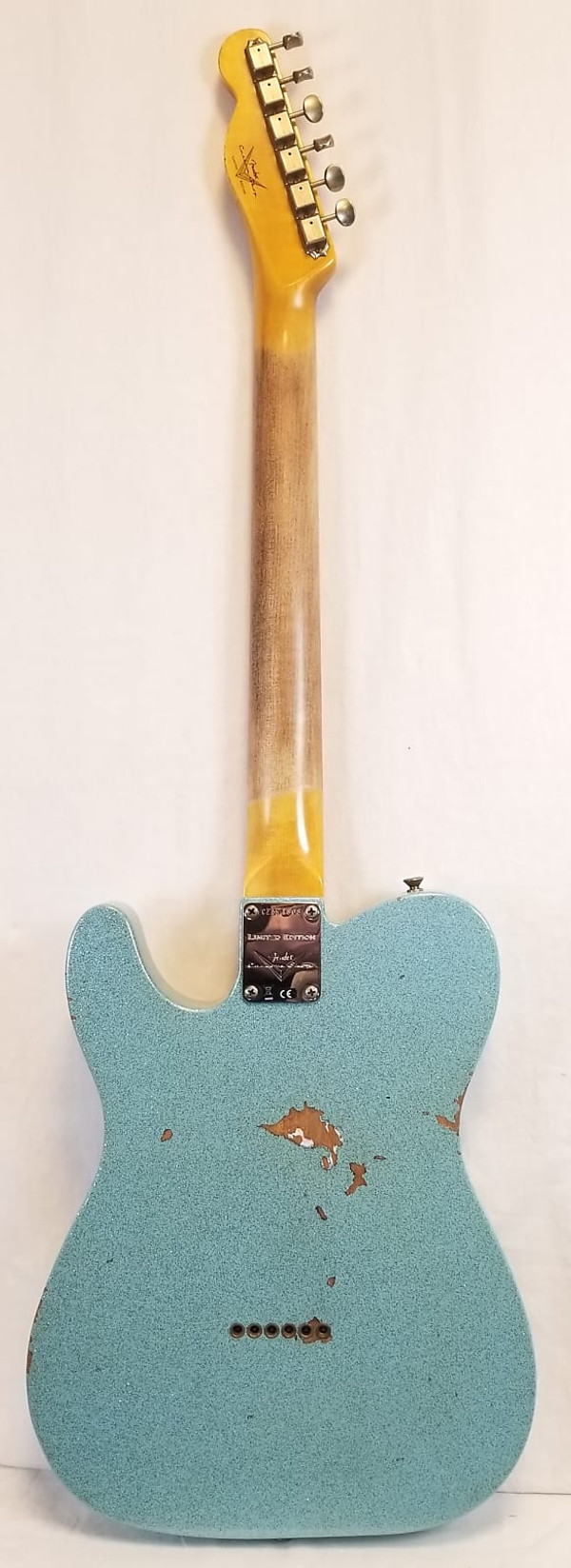 Fender Custom Shop Limited Edition '61 Tele Relic, Twisted Tele Neck/OBG Bridge Pups, AAA Rosewood FB, Aged Daphne Blue Sparkle