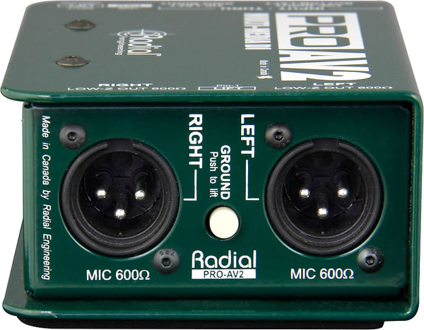 Radial ProAV2 Passive DI for AV, 2-Channels with RCA, 3.5mm and XLR Inputs