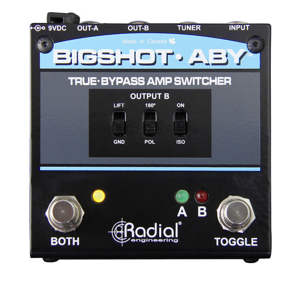 Radial BigShot ABY Switcher w/LEDs, True-Bypass, Transformer Isolation & Tuner Out