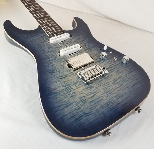 Tom Anderson Drop Top, Flame Maple, Even Taper Maple Neck, Rosewood FB, SC1 SC1 HC2 Pickups, Natural Arctic Blue Burst, w/HSC 2024