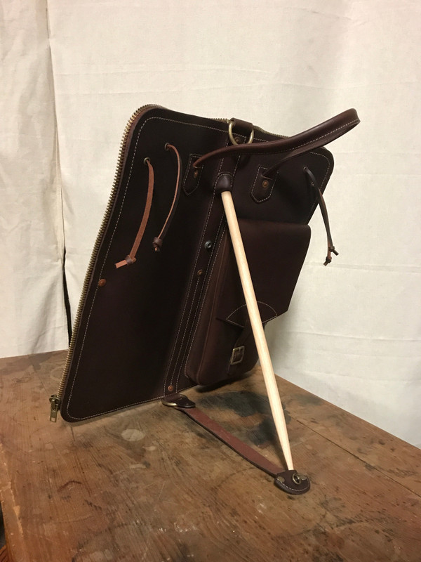 Tackle LSB-BLK Leather Stick Case w/Patented Stick Stand, Black