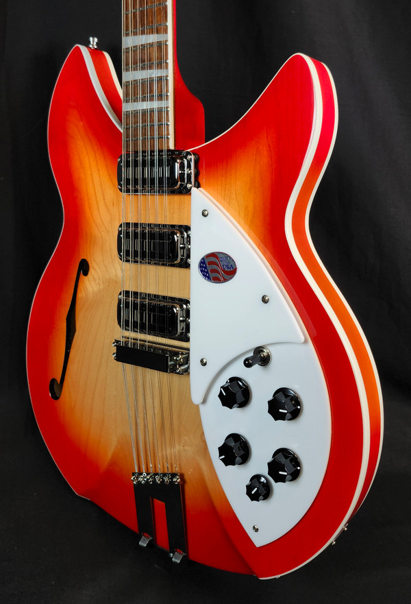 Rickenbacker 1993 Plus 12-String Semi-Hollow Guitar, Fire Glo, 3 Toaster Pickups, Stereo, HSC