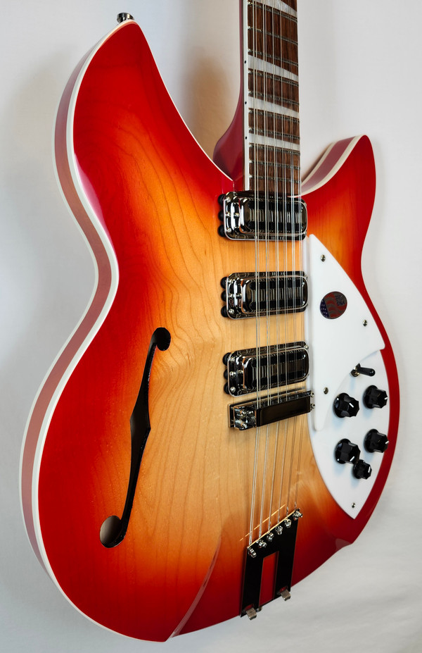 Rickenbacker 1993 Plus 12-String Semi-Hollow Guitar, Fire Glo, 3 Toaster Pickups, Stereo, HSC