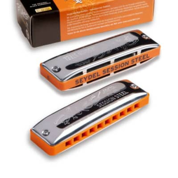 Seydel Blues Session Steel Harmonicas in The Key of "Bb"  (B Flat) (10301 BB)