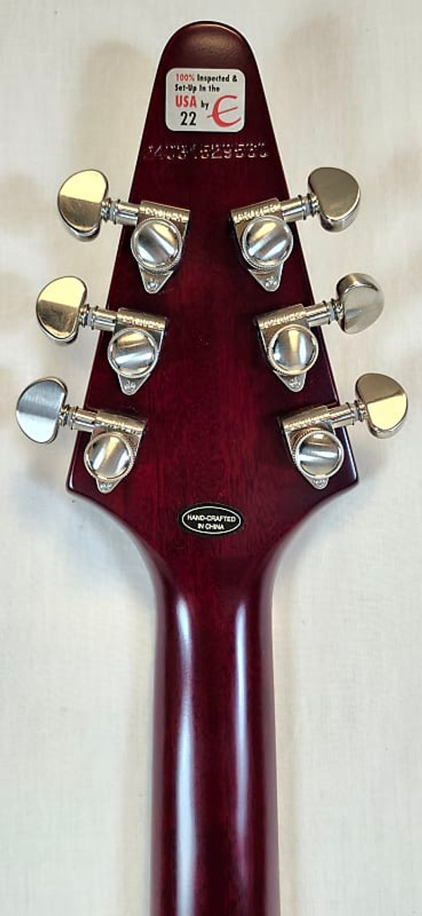 Epiphone Flying V Prophecy Aged Bengal Tiger Burst, Electric Guitar with Premium Gig Bag
