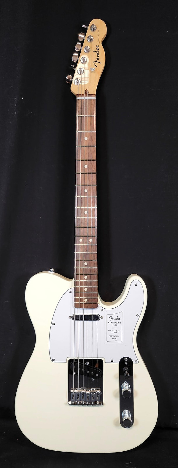 Fender Standard Telecaster Electric Guitar Laurel Fingerboard, White Pickguard, Olympic White