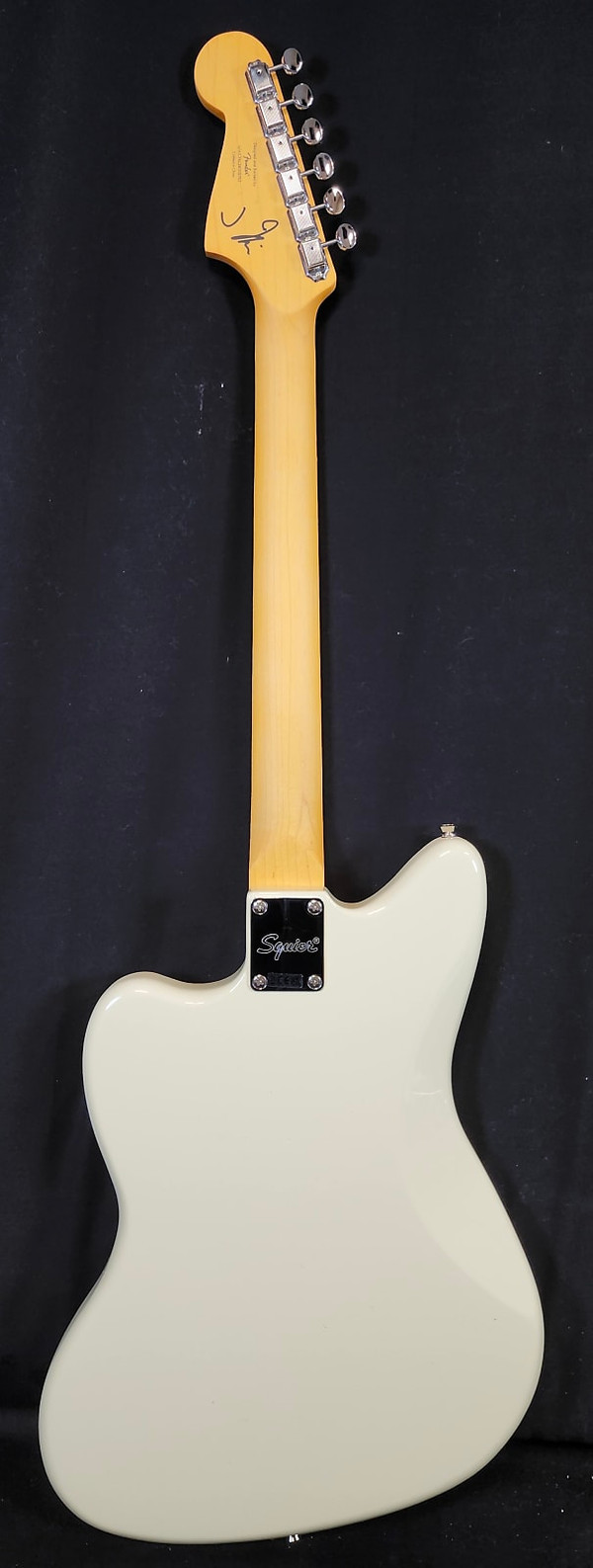 Squier J Mascis Jazzmaster, Laurel FB, Gold Anodized Pickguard, Vintage White
